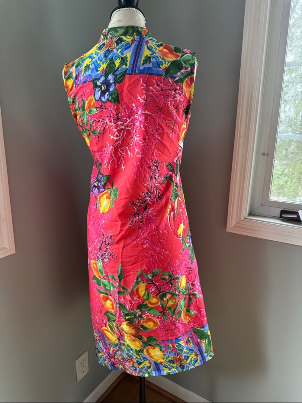 Antica Sartoria beaded embroidered resort wear sleeveless summer tropical dress - Picture 5 of 14